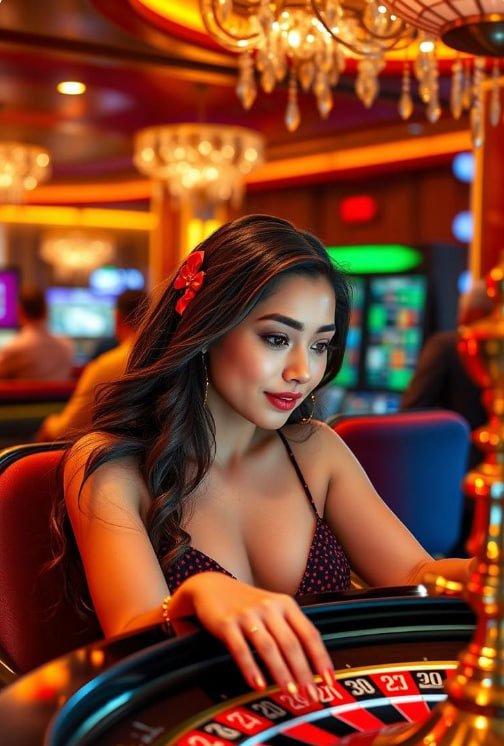 Antarmuka meja Free Bet Blackjack dengan dealer langsung di studio slot4d